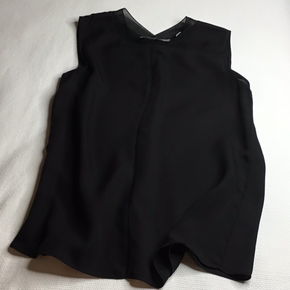 Vince black silk tank